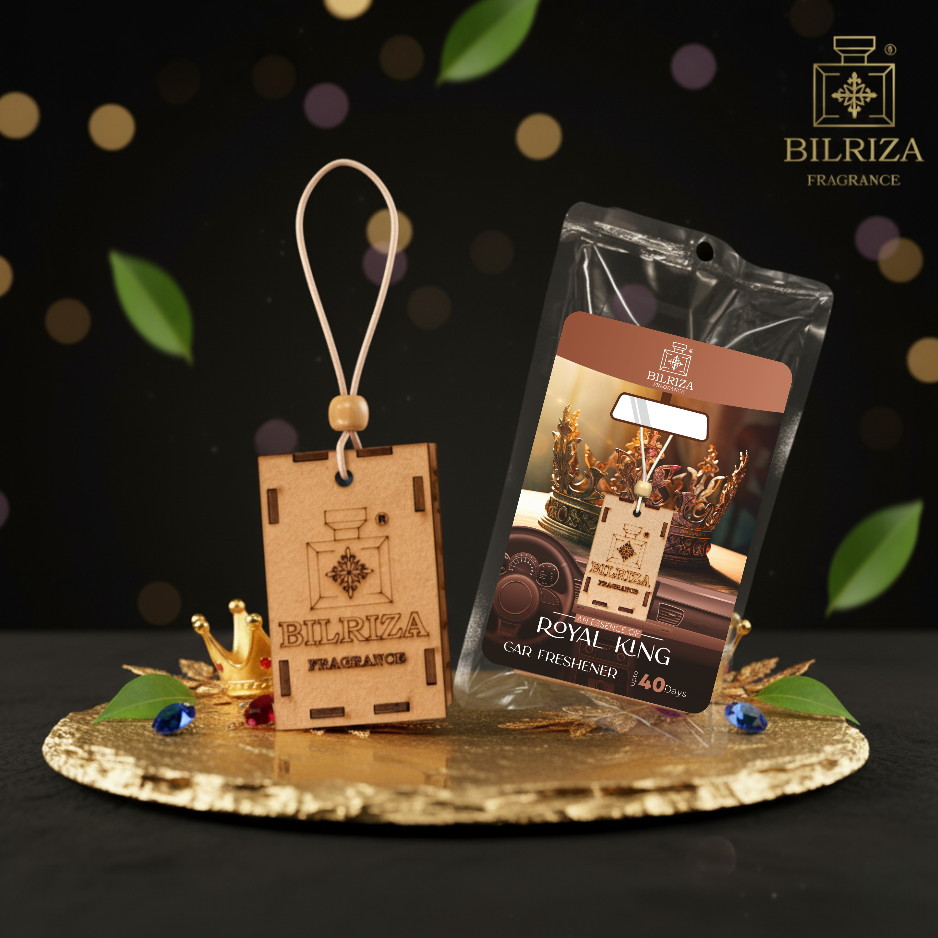 Bilriza Fragrance Royal King Car Air Freshener Hanging – Premium Scent for a Royal Drive