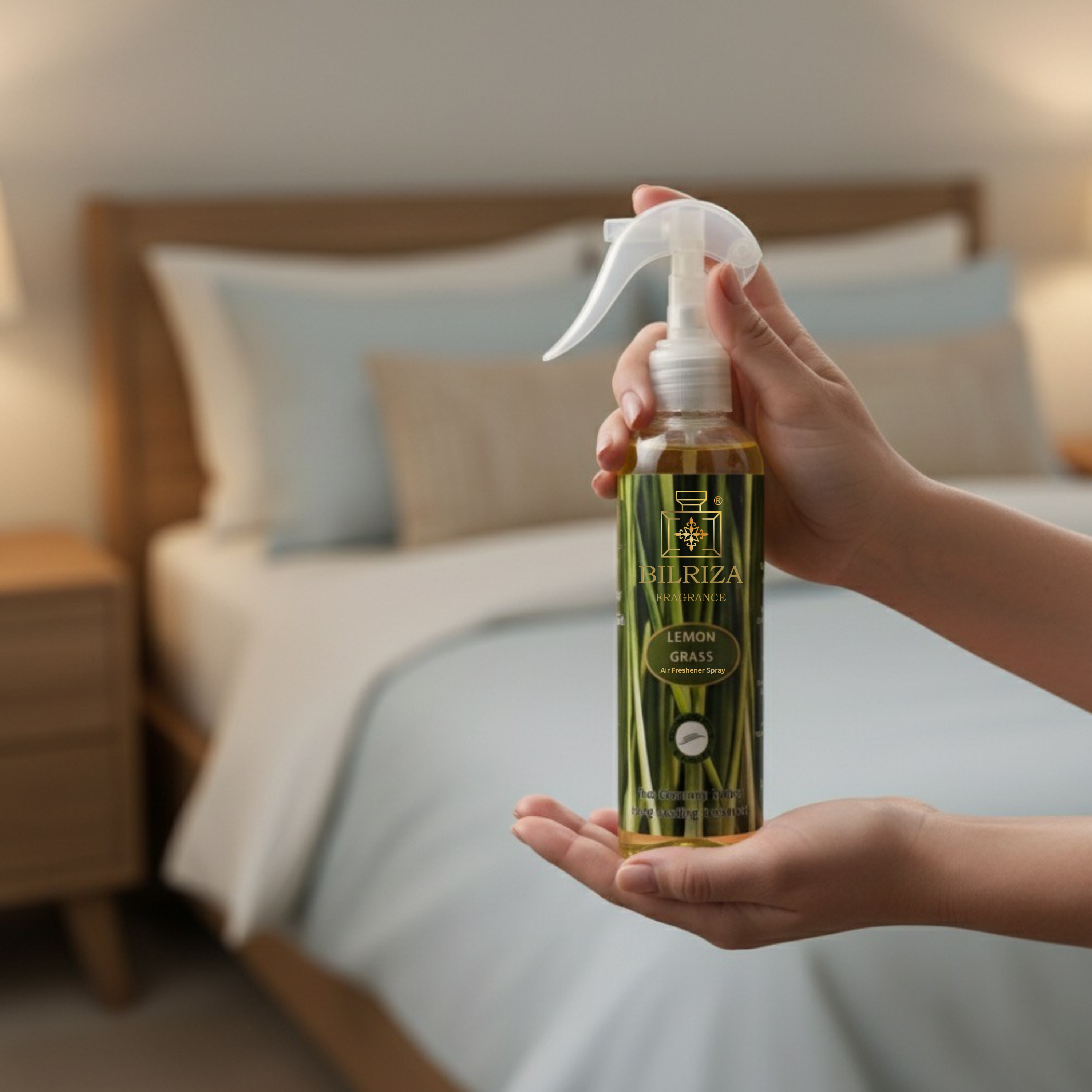Bilriza Fragrance Lemon Grass Room Spray – Refreshing Air Freshener Spray for Home & Office