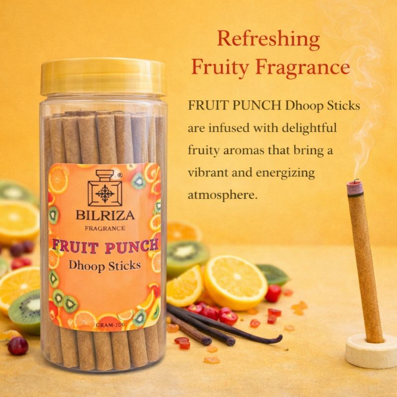 Bilriza Fragrance Fruit Punch Bambooless Incense  – Long Lasting Natural Aroma, No Charcoal, No Bamboo