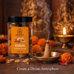 Bilriza Fragrance Gugal Fragrance Dhoop Cones – Traditional Resin Aroma for Meditation & Rituals