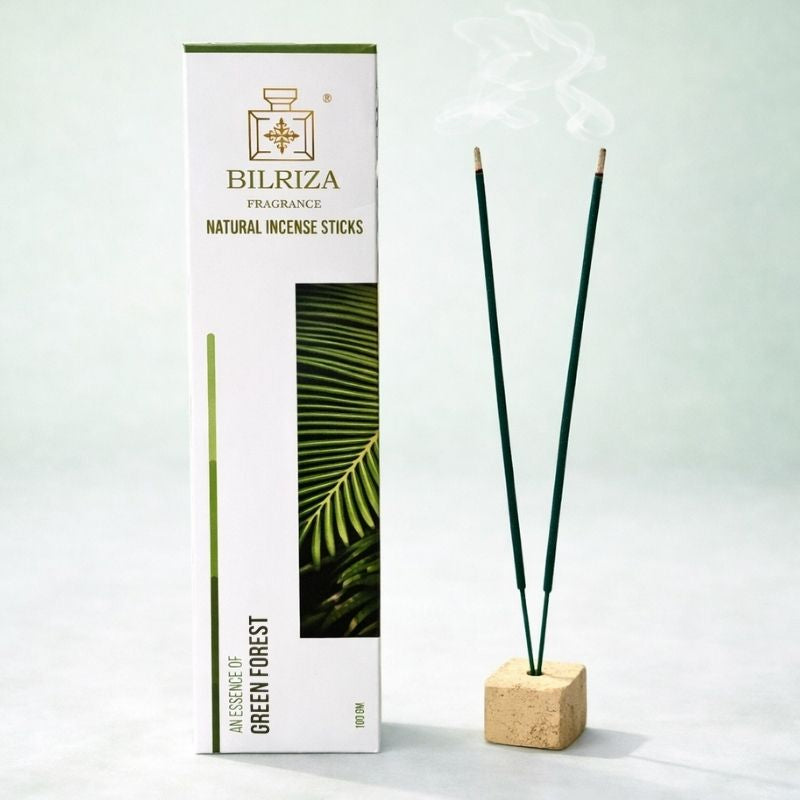 Bilriza Fragrance Green Forest Incense Sticks – Natural Woody Agarbatti for Relaxation (100gm 1 each)
