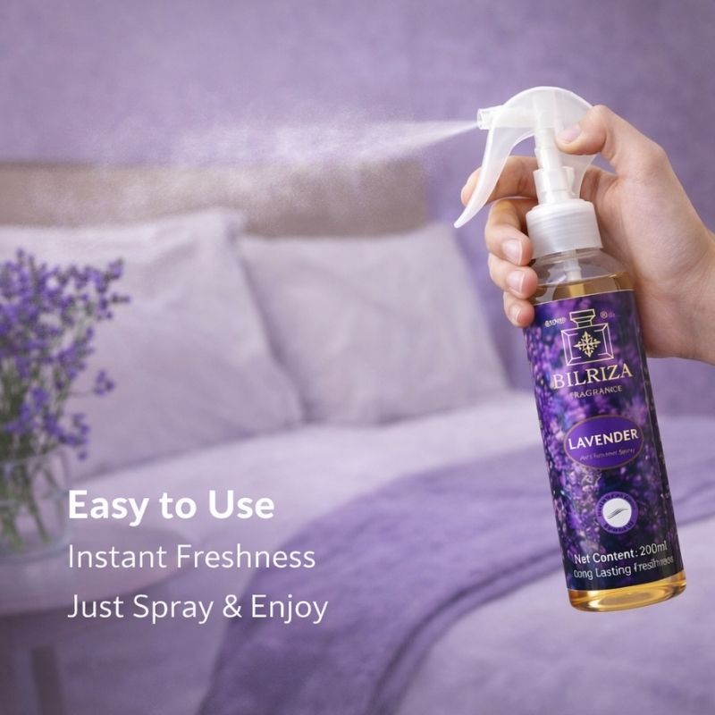 Bilriza Fragrance Lavender Room Spray – Refreshing Air Freshener Spray for Home & Office 200ml