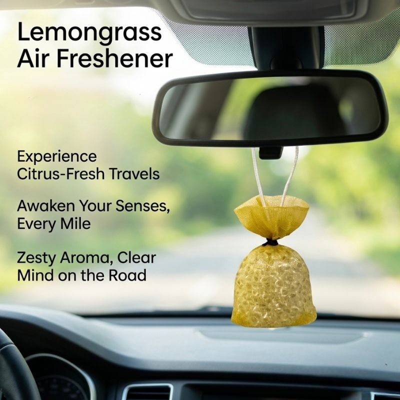 Bilriza Fragrance Lemon grass Scented Bag – Natural Hanging Air Freshener for Home & Office