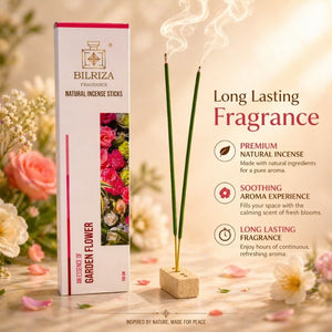 Bilriza Fragrance Garden Flower Incense Sticks – Natural Floral Agarbatti for Pooja & Relaxation (100gm 1 each)