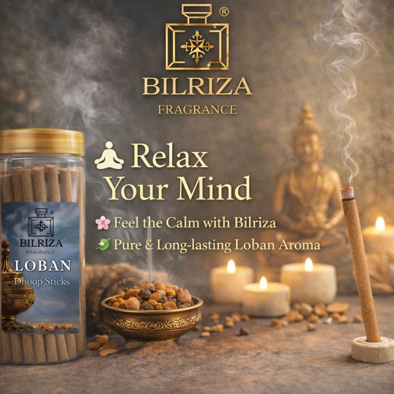 Bilriza Fragrance Loban Bambooless Incense – Long Lasting Aroma, No Charcoal, No Bamboo
