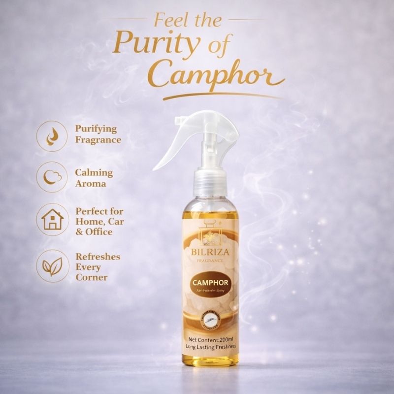 Bilriza Fragrance Camphor Room Spray – Refreshing Air Freshener Spray for Home & Office 200ml