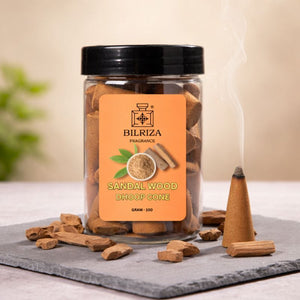 Bilriza Fragrance Sandalwood Fragrance Dhoop Cones – Natural Woody Aroma for Puja, Yoga & Relaxation