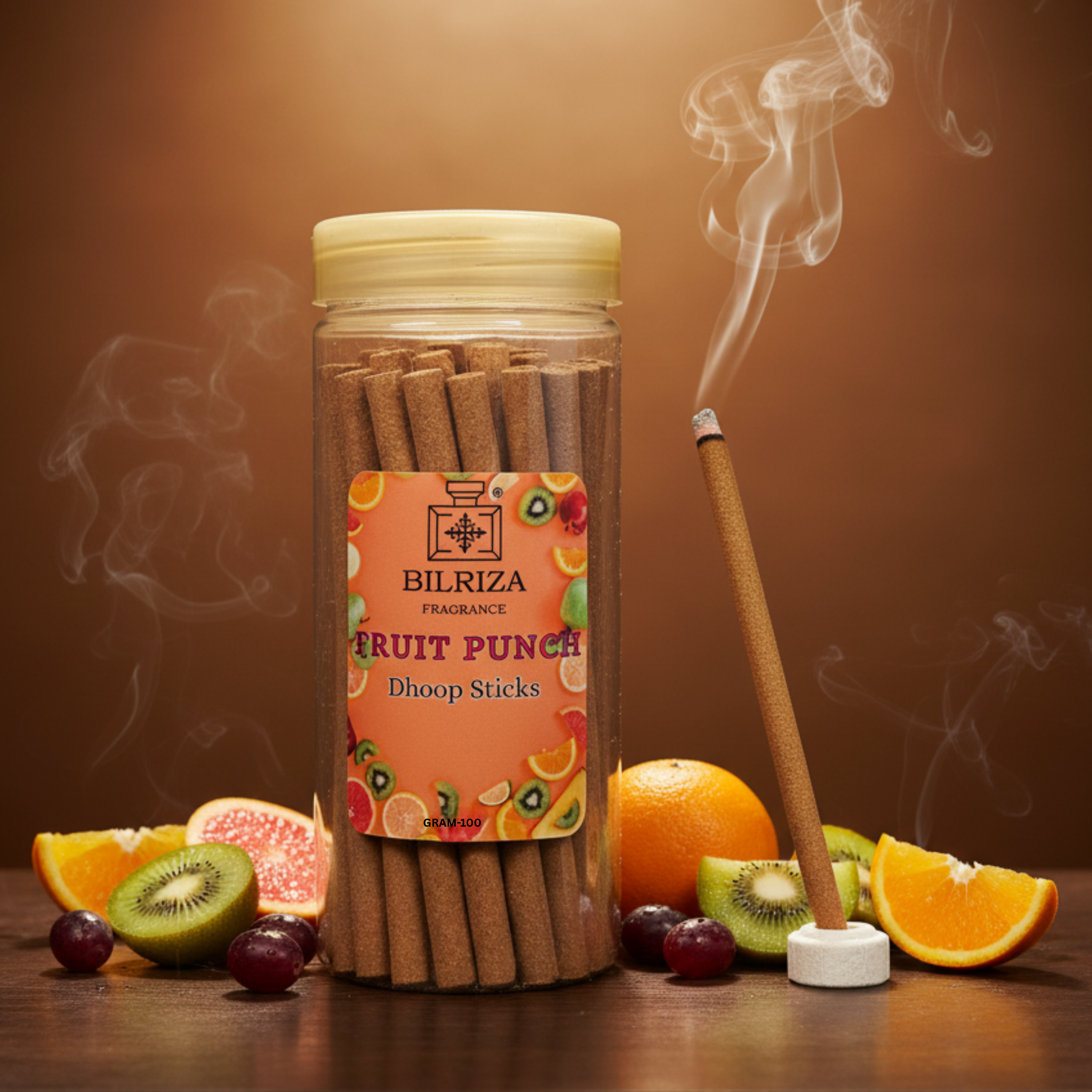 Bilriza Fragrance Fruit Punch Bambooless Incense  – Long Lasting Natural Aroma, No Charcoal, No Bamboo