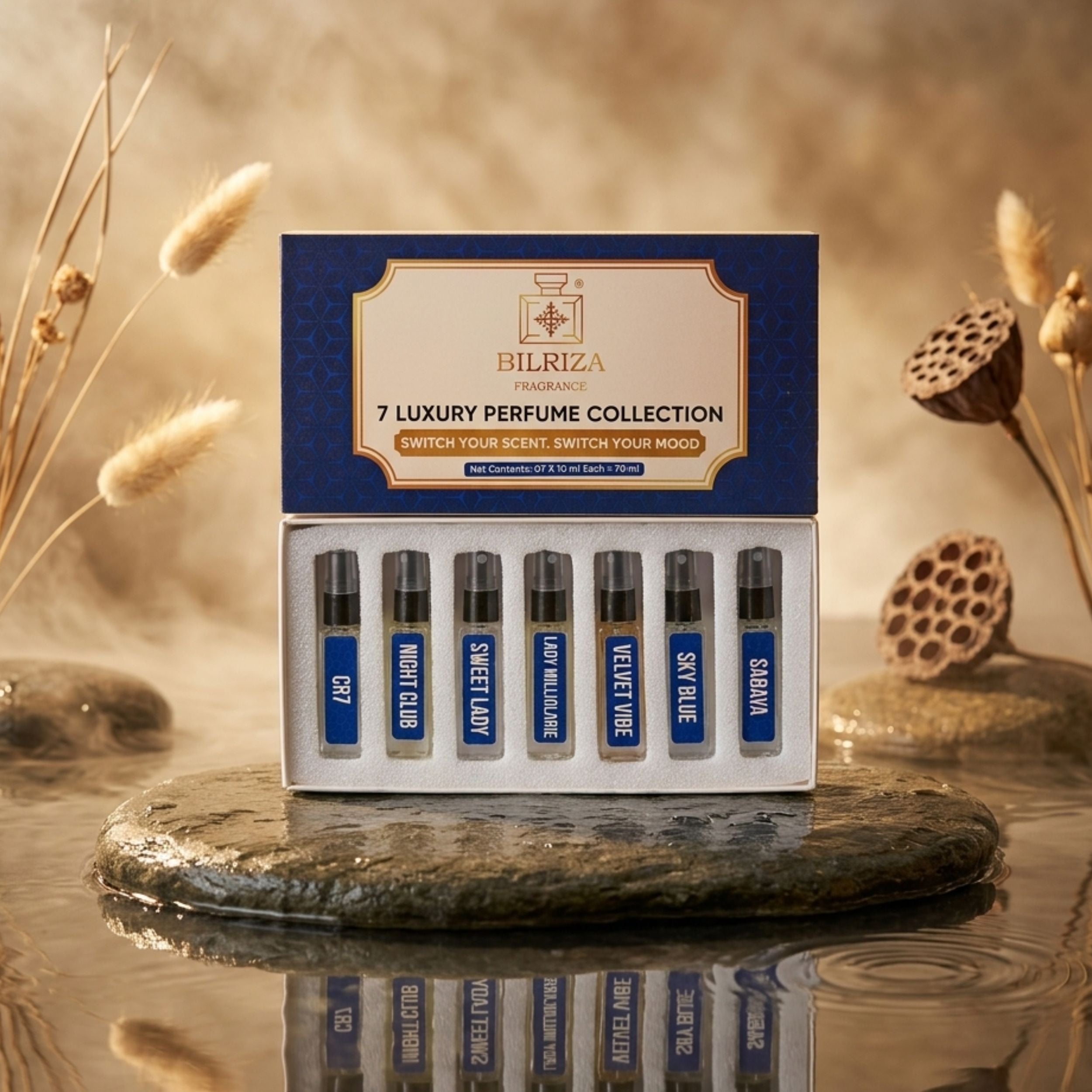 Bilriza Fragrance 7 Luxury Perfume Collection Gift Set | Premium Mini Perfumes Set 07 x 10ml Each=70ml