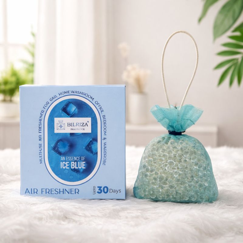 Bilriza Fragrance Ice Blue Hanging Bag Air Freshener – Crisp & Clean Aroma for Any Space