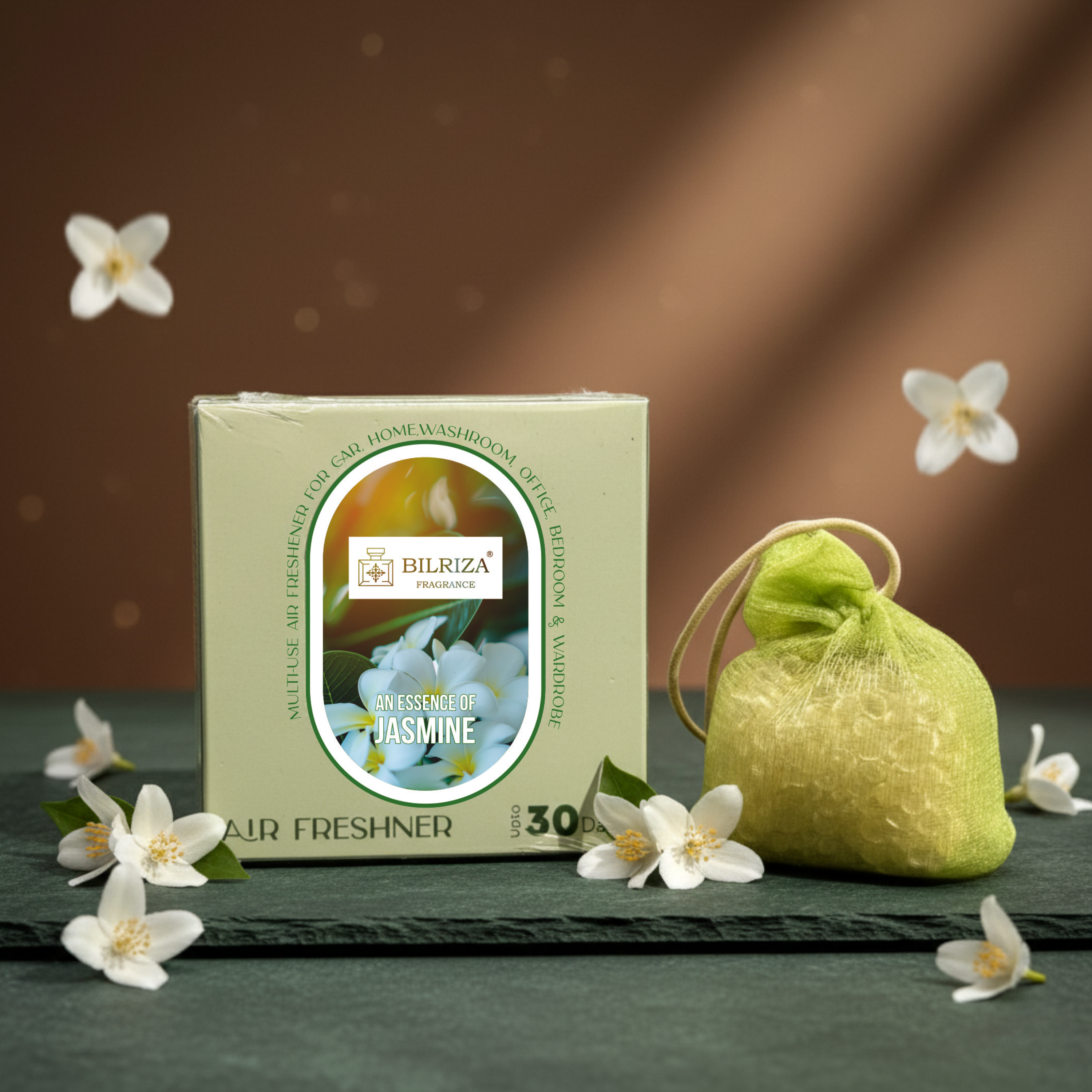 Bilriza Fragrance Jasmine Bag Air Freshener – Hanging Scented Bag for Long-Lasting Freshness