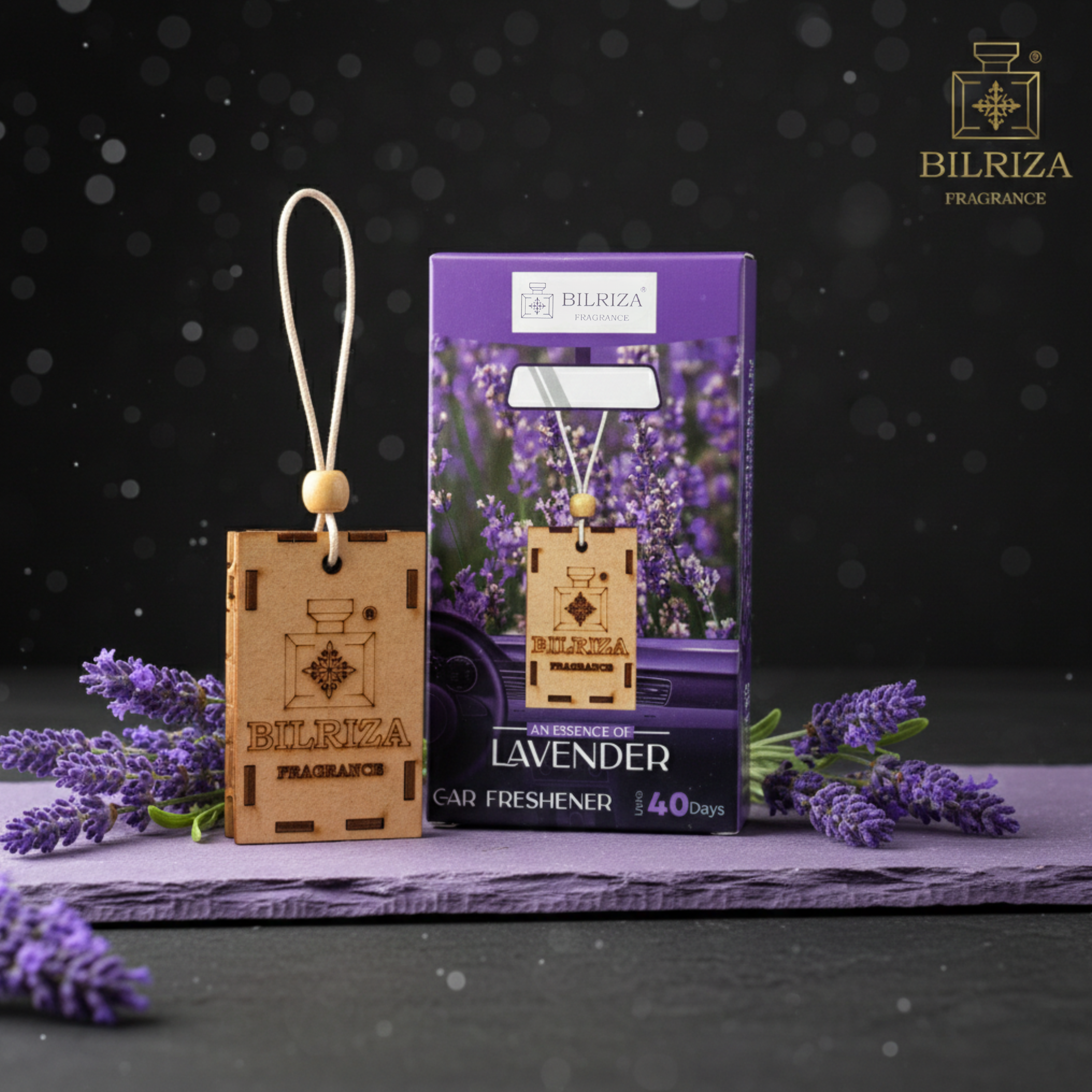 Bilriza Fragrance Lavender Hanging Car Air Freshener – Refresh Your Car with Calming Fragrance