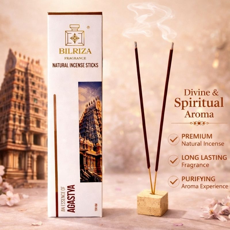 Bilriza Fragrance Agastya Incense Sticks – Pure, Long-Lasting Aromatic Blend (100gm 1 each)