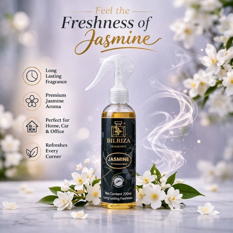 Bilriza Fragrance Jasmine Room Spray – Refreshing Air Freshener Spray for Home & Office 200ml