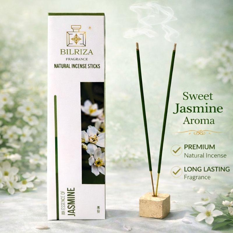 Bilriza Fragrance Jasmine Incense Sticks– Natural Jasmine Agarbatti for Pooja & Relaxation (100gm 1 each)