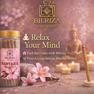 Bilriza Fragrance Fantasia Bambooless Incense  – Long Lasting Aroma, No Charcoal, No Bamboo