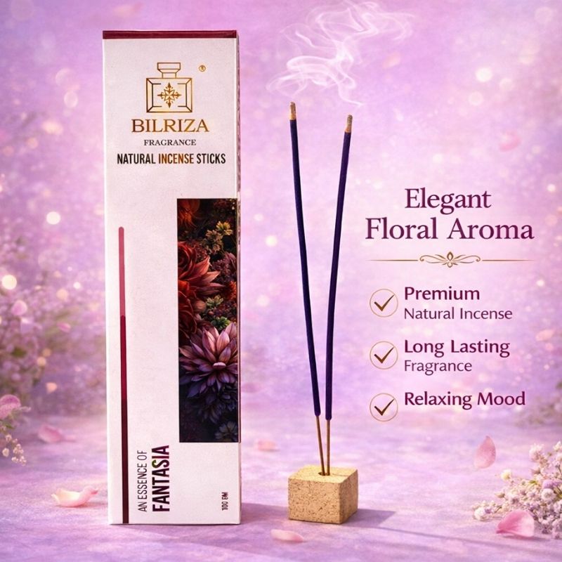 Bilriza Fragrance Fantasia Incense Sticks – Natural Scented Agarbatti for Relaxation (100gm 1 each)