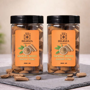Bilriza Fragrance Sandalwood Fragrance Dhoop Cones – Natural Woody Aroma for Puja, Yoga & Relaxation