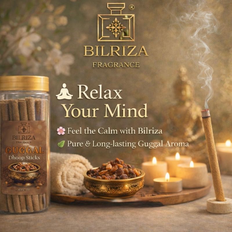 Bilriza Fragrance Guggal Bambooless Incense – Long Lasting Aroma, No Charcoal, No Bamboo