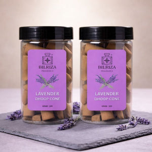 Bilriza Fragrance Lavender Fragrance Dhoop Cones – Natural Air Purifier for Puja & Meditation (100gm 1 each)