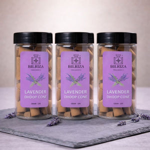 Bilriza Fragrance Lavender Fragrance Dhoop Cones – Natural Air Purifier for Puja & Meditation (100gm 1 each)