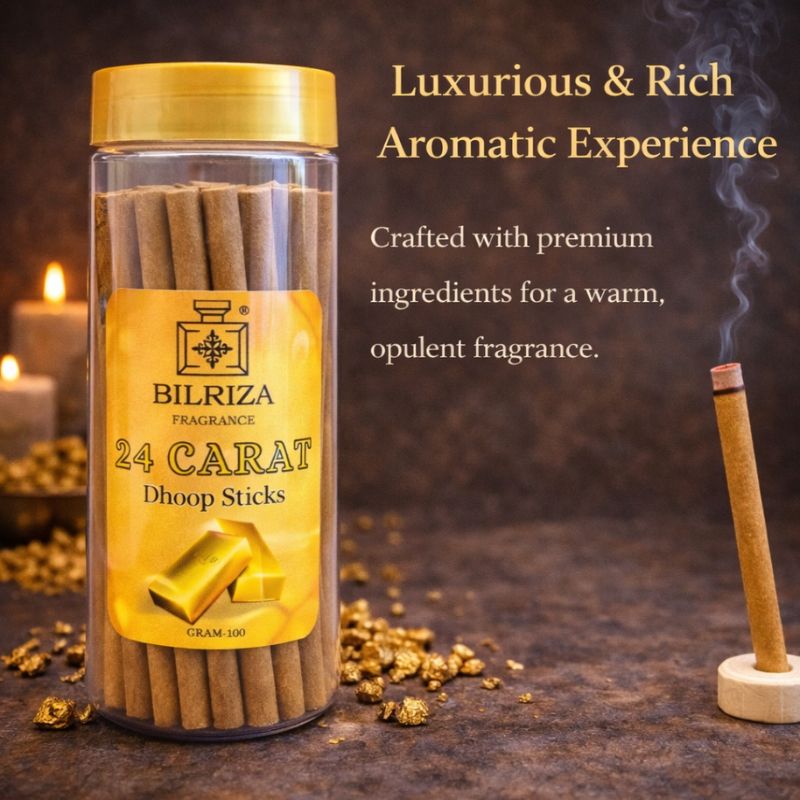 Bilriza Fragrance 24 Carat Bambooless Incense – Long Lasting Aroma, No Charcoal, No Bamboo