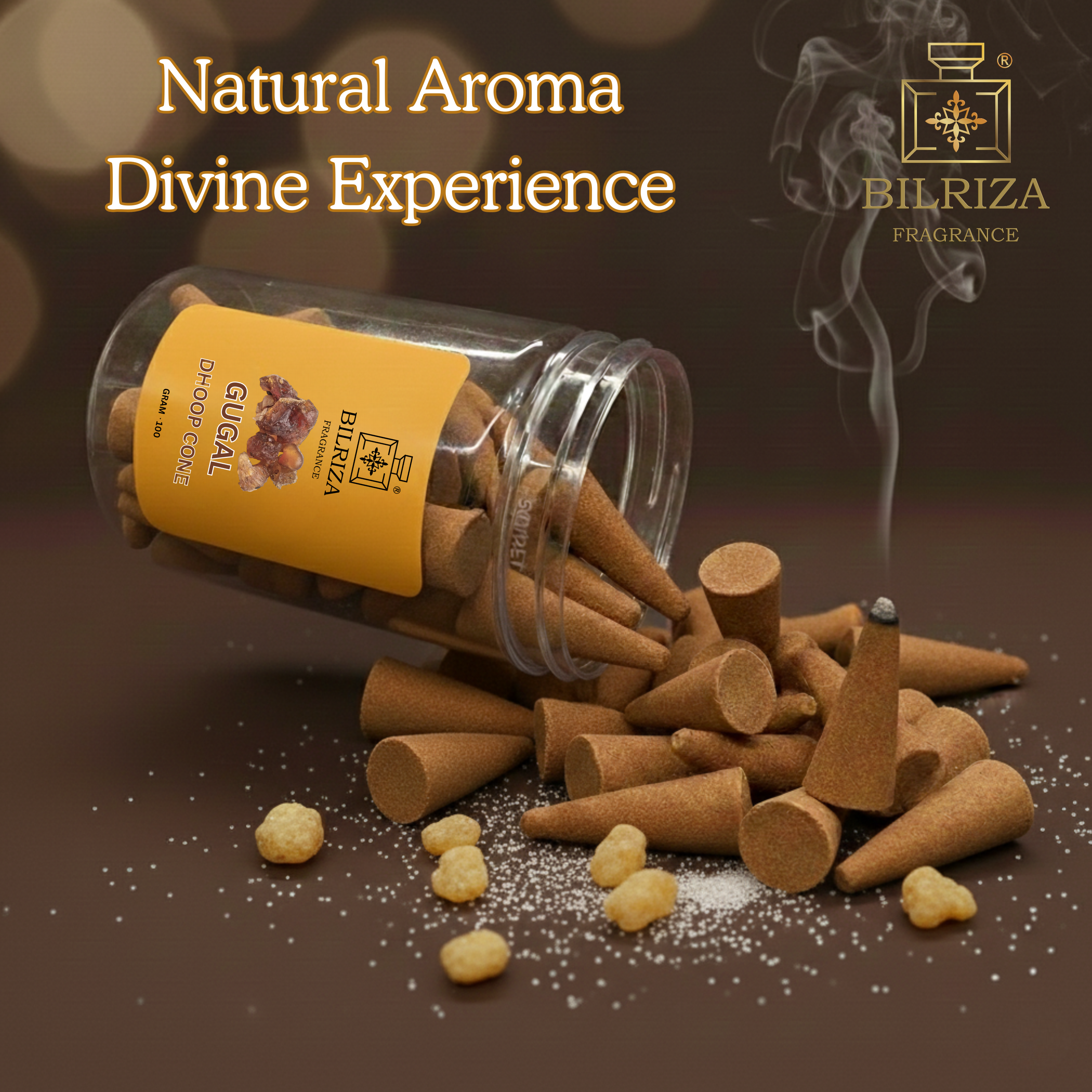 Bilriza Fragrance Gugal Fragrance Dhoop Cones – Traditional Resin Aroma for Meditation & Rituals