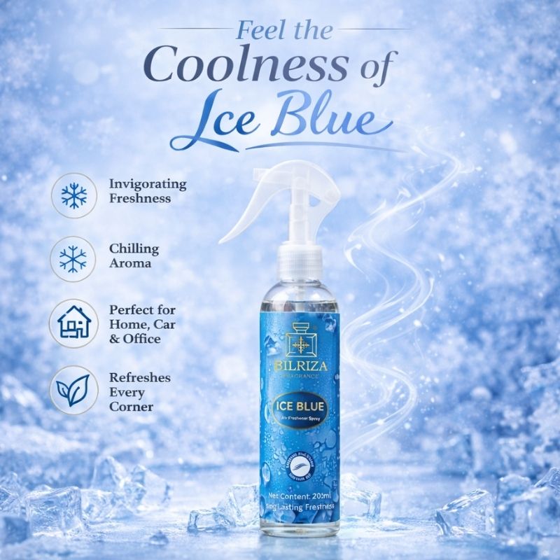Bilriza Fragrance Ice Blue Room Spray – Refreshing Air Freshener Spray for Home & Office 200ml