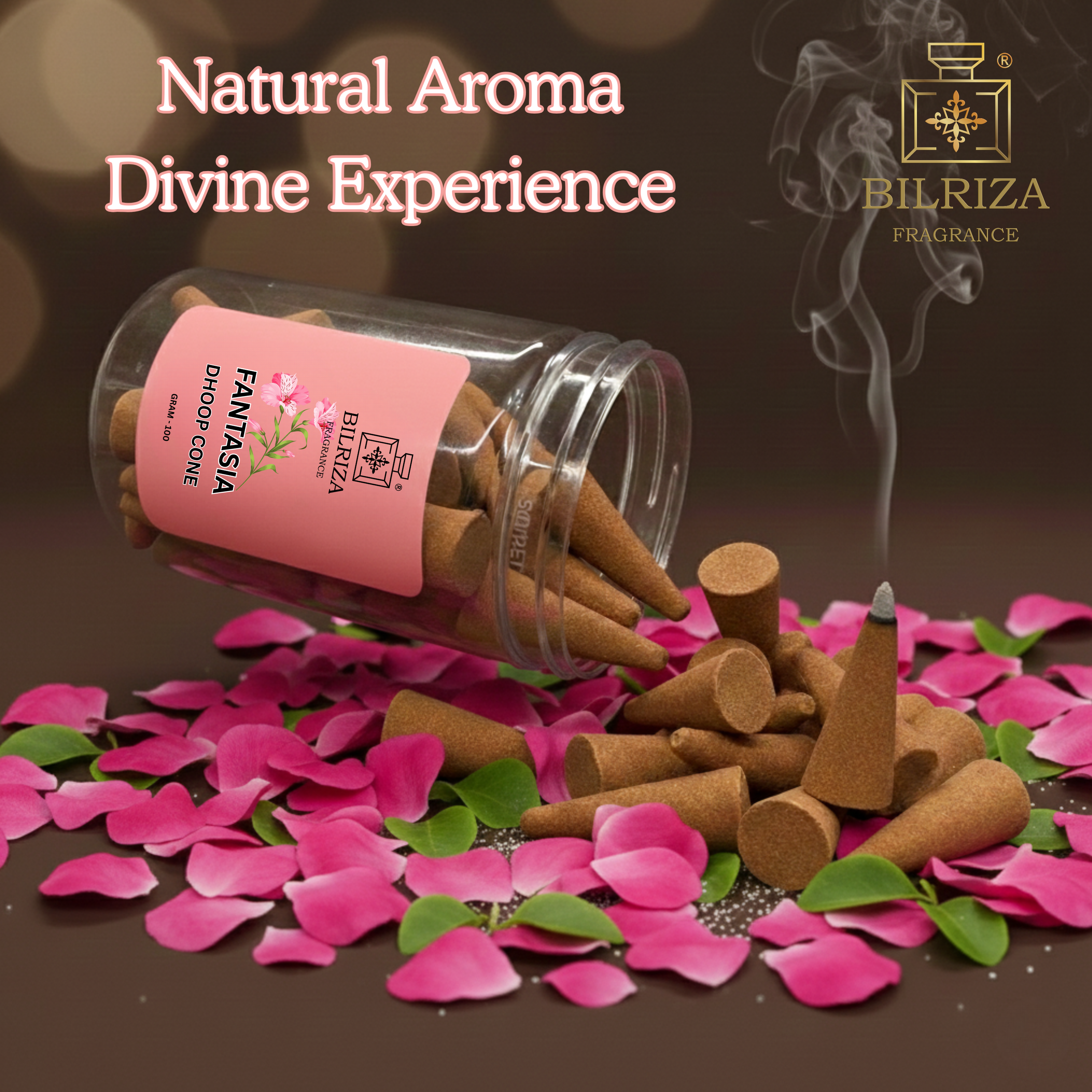 Bilriza Fragrance Fantasia Fragrance Dhoop Cones – Exotic Aroma for Home, Meditation & Puja