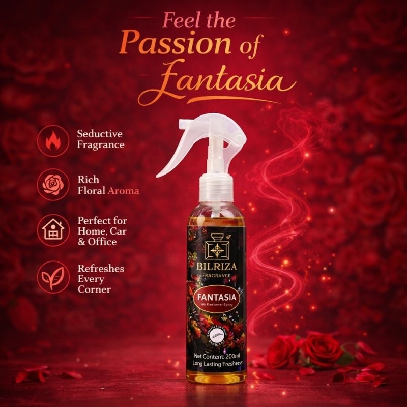 Bilriza Fragrance Fantasia Room Spray – Refreshing Air Freshener Spray for Home & Office 200ml