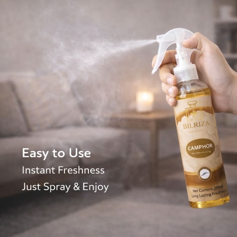 Bilriza Fragrance Camphor Room Spray – Refreshing Air Freshener Spray for Home & Office 200ml
