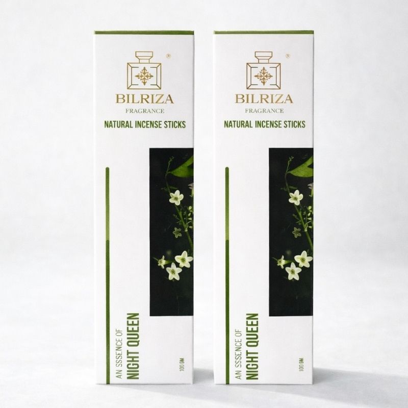 Bilriza Fragrance Night Queen Incense Sticks – Natural Agarbatti with Rich, Soothing Fragrance (100gm 1 each)
