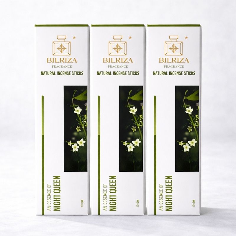 Bilriza Fragrance Night Queen Incense Sticks – Natural Agarbatti with Rich, Soothing Fragrance (100gm 1 each)