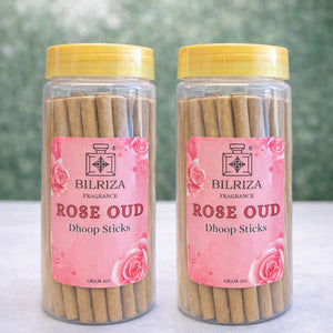 Bilriza Fragrance Rose Oud Bambooless Incense – Long Lasting Aroma, No Charcoal, No Bamboo