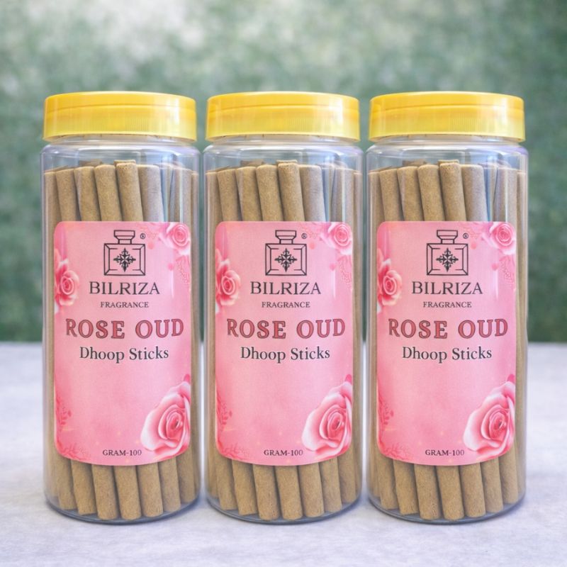 Bilriza Fragrance Rose Oud Bambooless Incense – Long Lasting Aroma, No Charcoal, No Bamboo