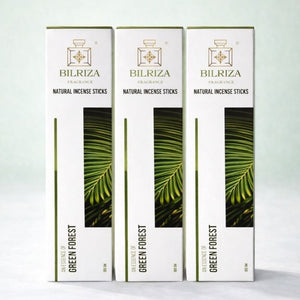 Bilriza Fragrance Green Forest Incense Sticks – Natural Woody Agarbatti for Relaxation (100gm 1 each)