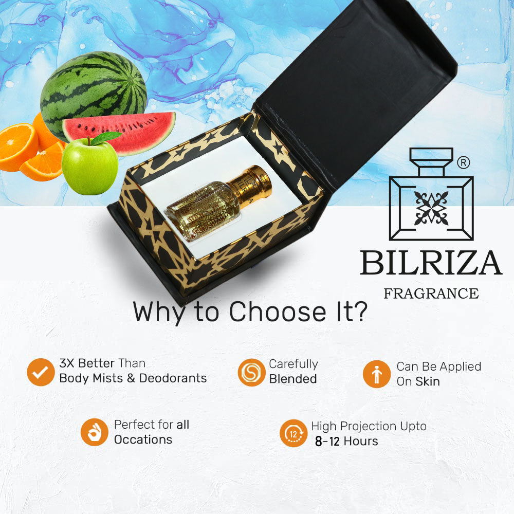 Bilriza Fragrance Excited Attar – Unisex Long Lasting Alcohol-Free Attar Oil 6ml