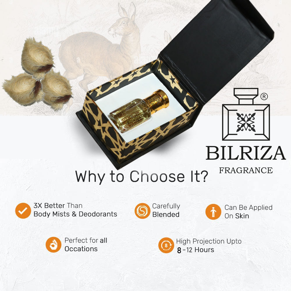 Bilriza Fragrance White Musk Attar 6ml – Unisex Long Lasting Alcohol-Free Attar Oil