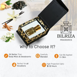 Bilriza Fragrance Scorch Attar – Unisex Long Lasting Alcohol-Free Attar Oil