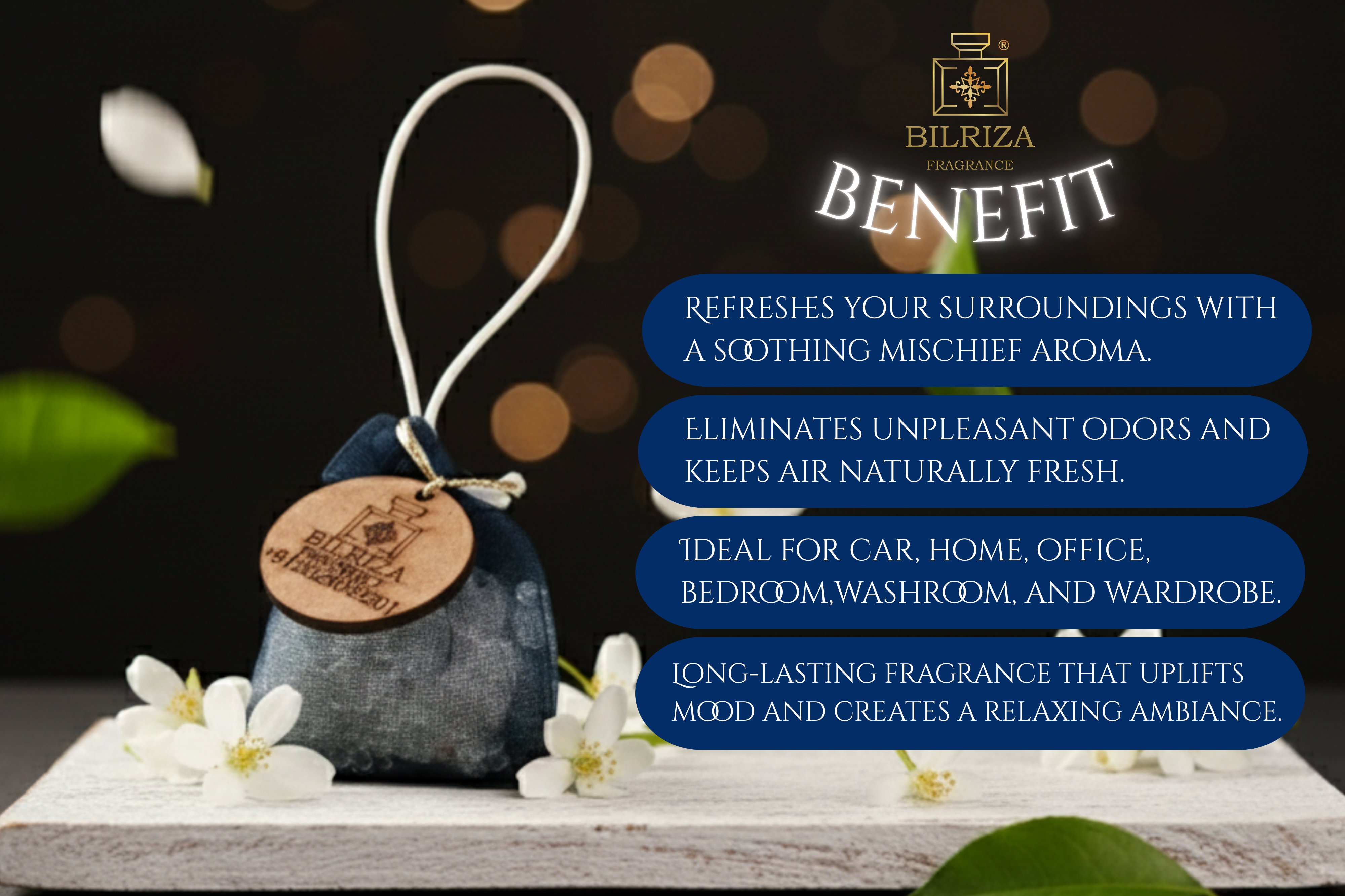 Bilriza Fragrance Mischief Hanging Bag Air Freshener – Compact & Refreshing Aroma for Any Space