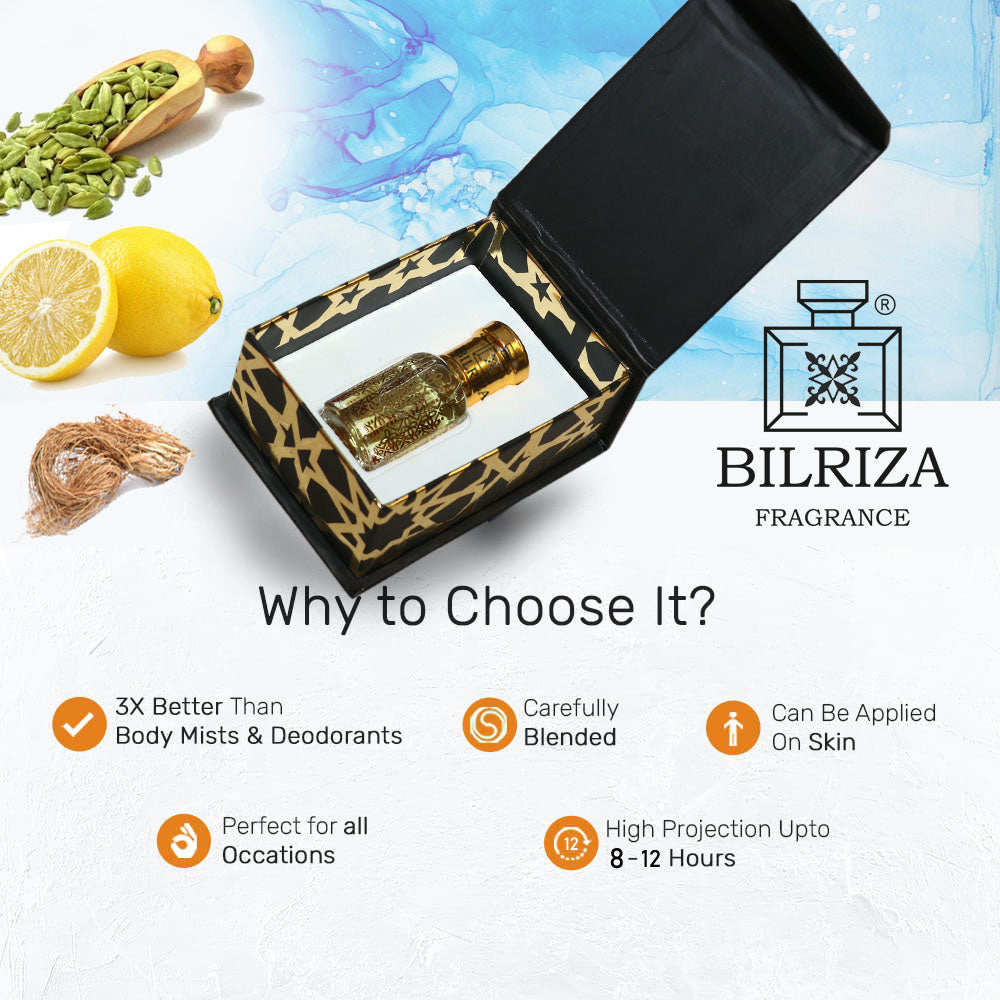 Bilriza Fragrance Wanted Attar 6ml – Unisex Long Lasting Alcohol-Free Attar Oil