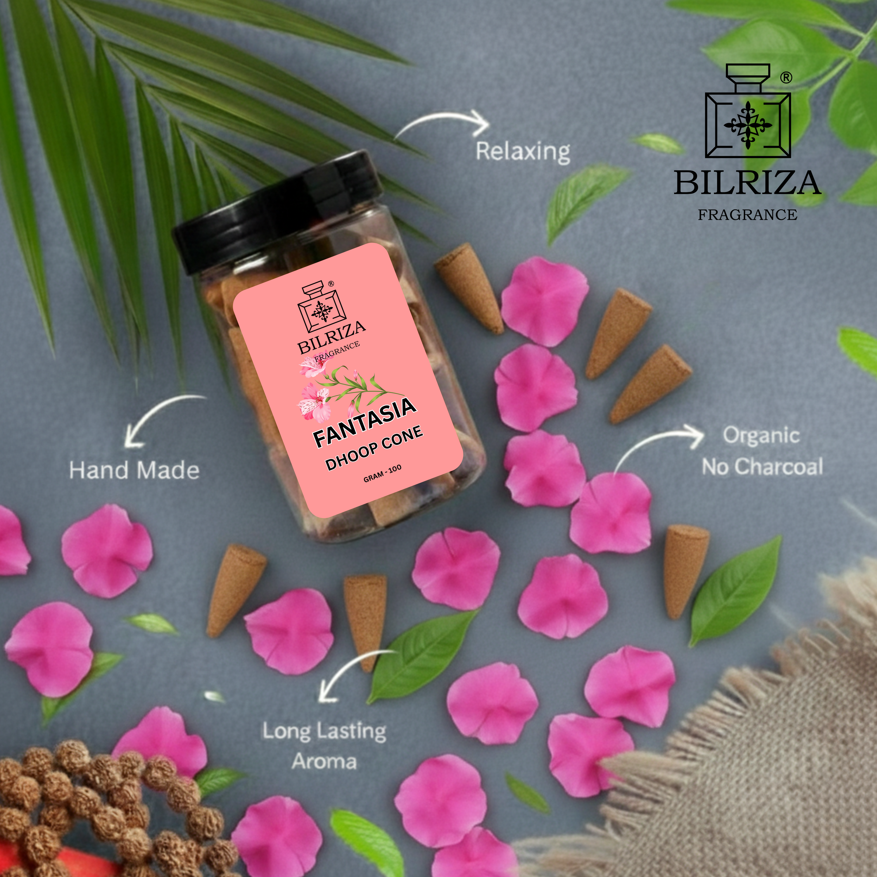 Bilriza Fragrance Fantasia Fragrance Dhoop Cones – Exotic Aroma for Home, Meditation & Puja