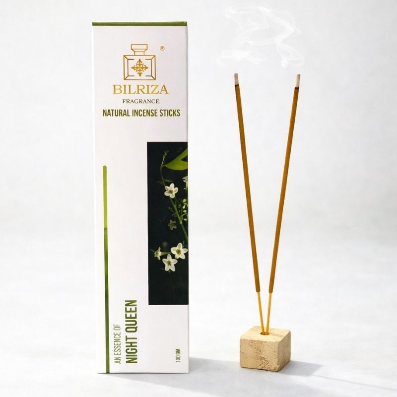 Bilriza Fragrance Night Queen Incense Sticks – Natural Agarbatti with Rich, Soothing Fragrance (100gm 1 each)