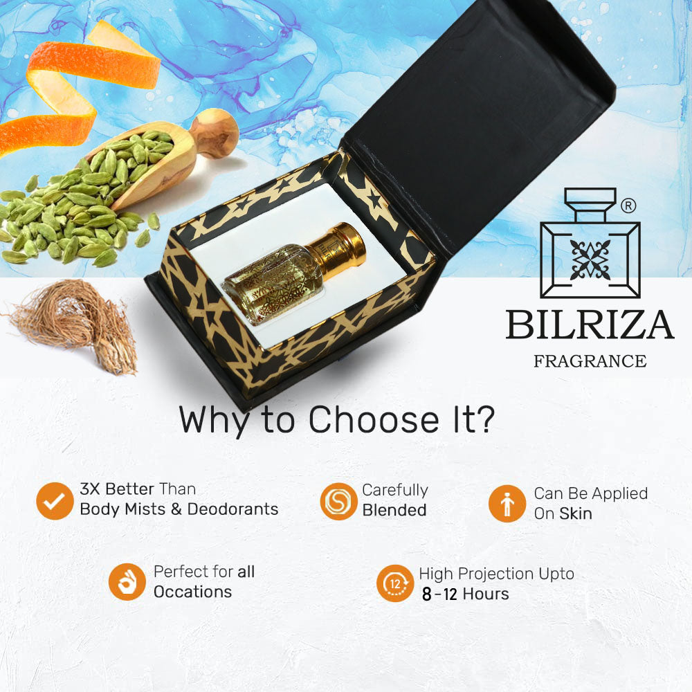 Bilriza Fragrance Swage Attar – Unisex Long Lasting Alcohol-Free Attar Oil