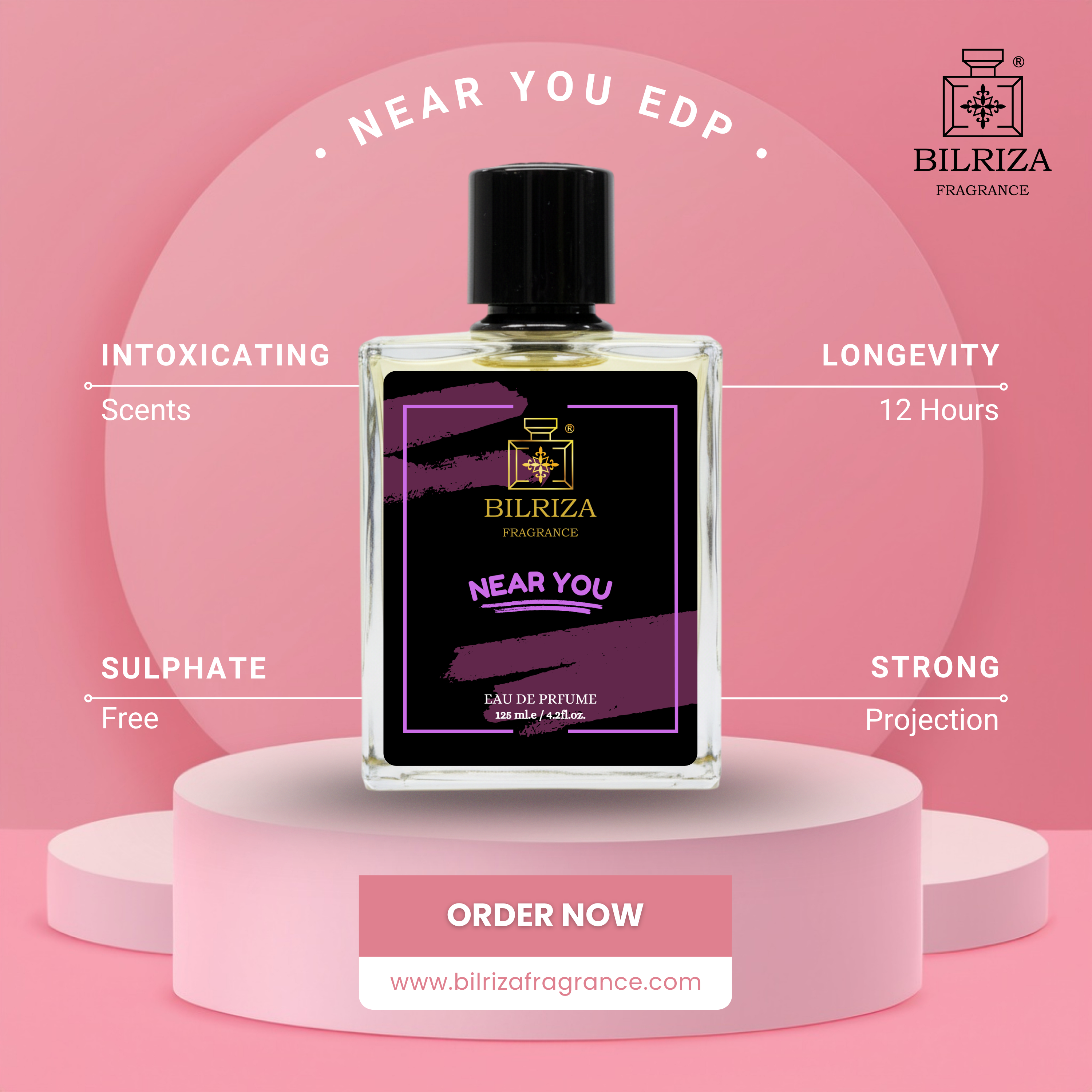 Bilriza Fragrance Near You Perfume 125ml – Best Everyday Perfume with Lasting Freshness