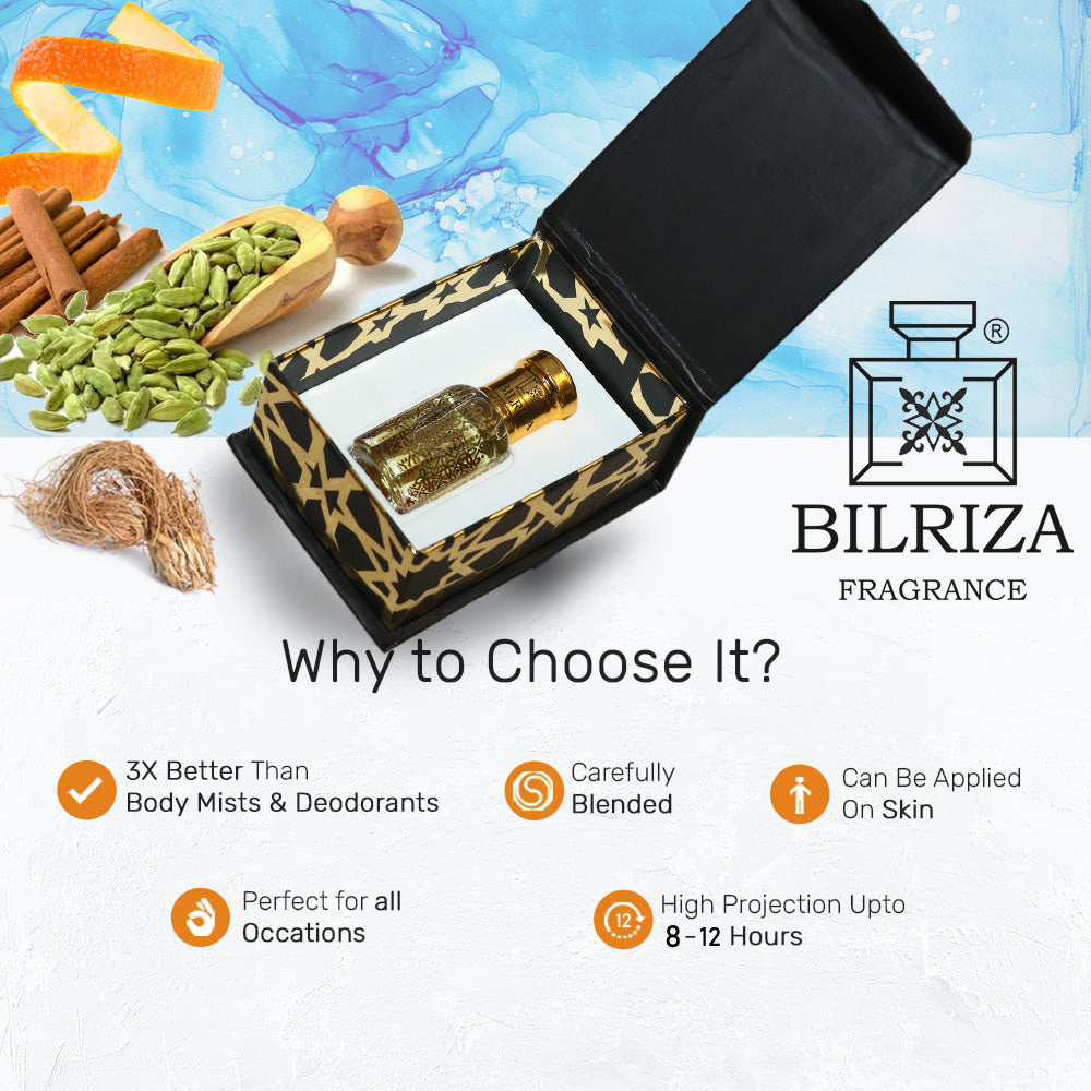 Bilriza Fragrance Secret Attar – Unisex Long Lasting Alcohol-Free Attar Oil