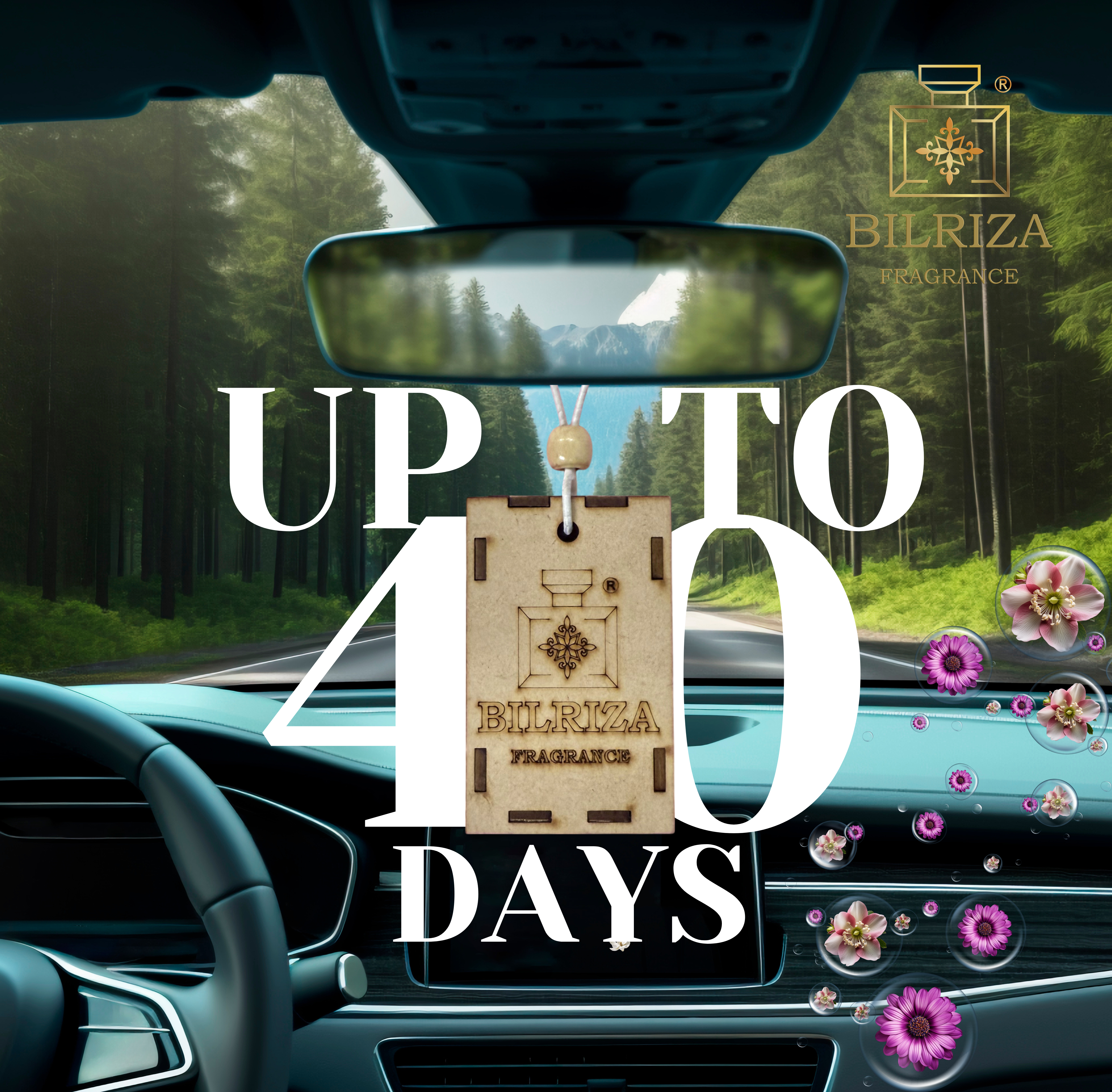 Bilriza Fragrance Black Gold Hanging Car Air Freshener – Elegant Fragrance for Your Vehicle