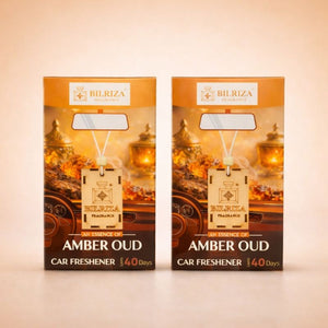 Bilriza Fragrance Amber Oud Car Air Freshener Hanging – Freshen Up with a Delicate Rose Scent