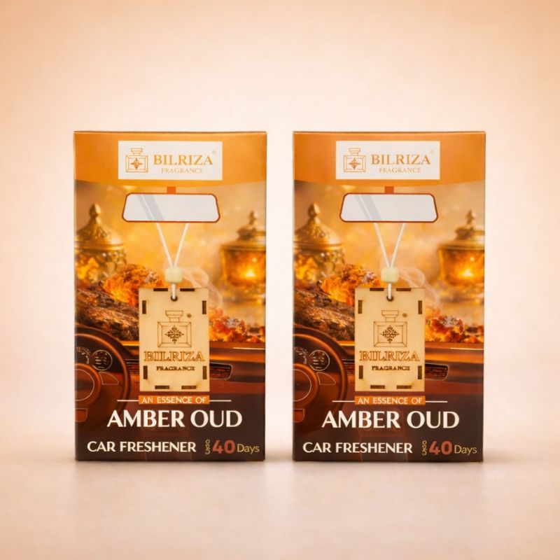 Bilriza Fragrance Amber Oud Car Air Freshener Hanging – Freshen Up with a Delicate Rose Scent