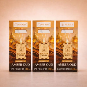 Bilriza Fragrance Amber Oud Car Air Freshener Hanging – Freshen Up with a Delicate Rose Scent